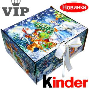 Сладкий подарок на Новый Год в картонной упаковке весом 1200 грамм по цене 2223 руб в Стародубе